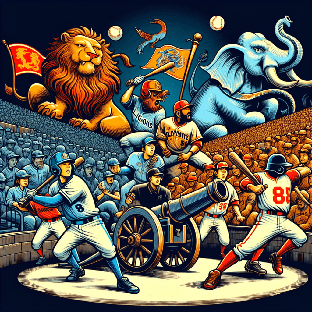 中職／象缺先發、猿遇連戰、龍砲熄火 獅隊上半季冠軍穩了, professional blog illustration, high quality, suitable for blog post, no text or watermarks