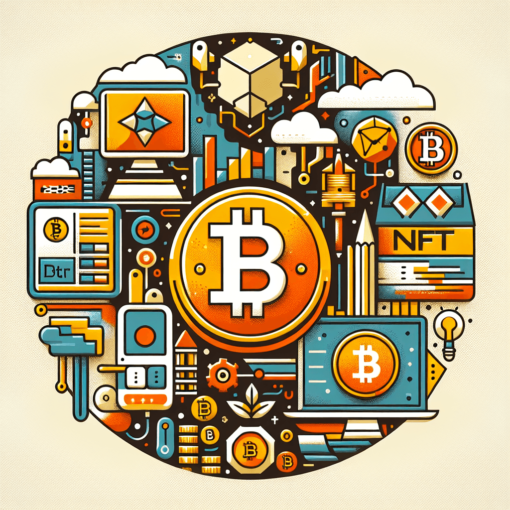 數位資產投資聖經 比特幣、區塊鏈、nft及其他數位資產的實用易懂指南, modern digital art style, high quality, suitable for blog post, no text or watermarks