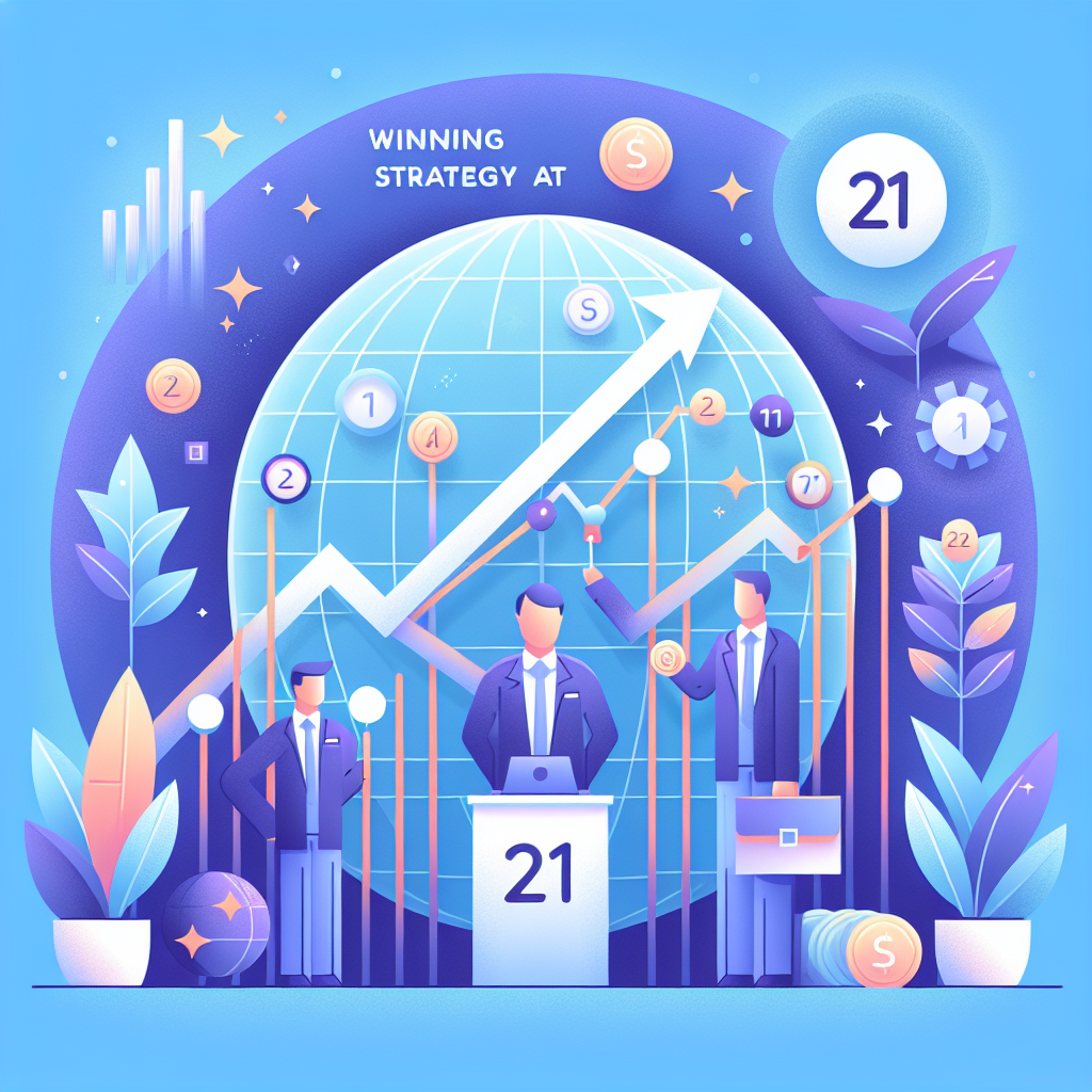 21點必勝法, clean and minimalist design, high quality, suitable for blog post, no text or watermarks