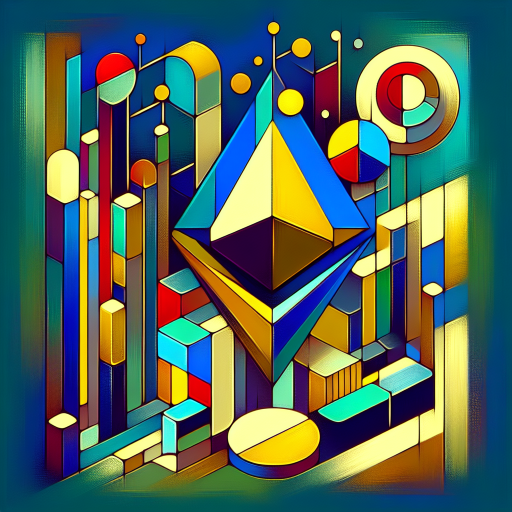 以太坊升级, modern digital art style, high quality, suitable for blog post, no text or watermarks