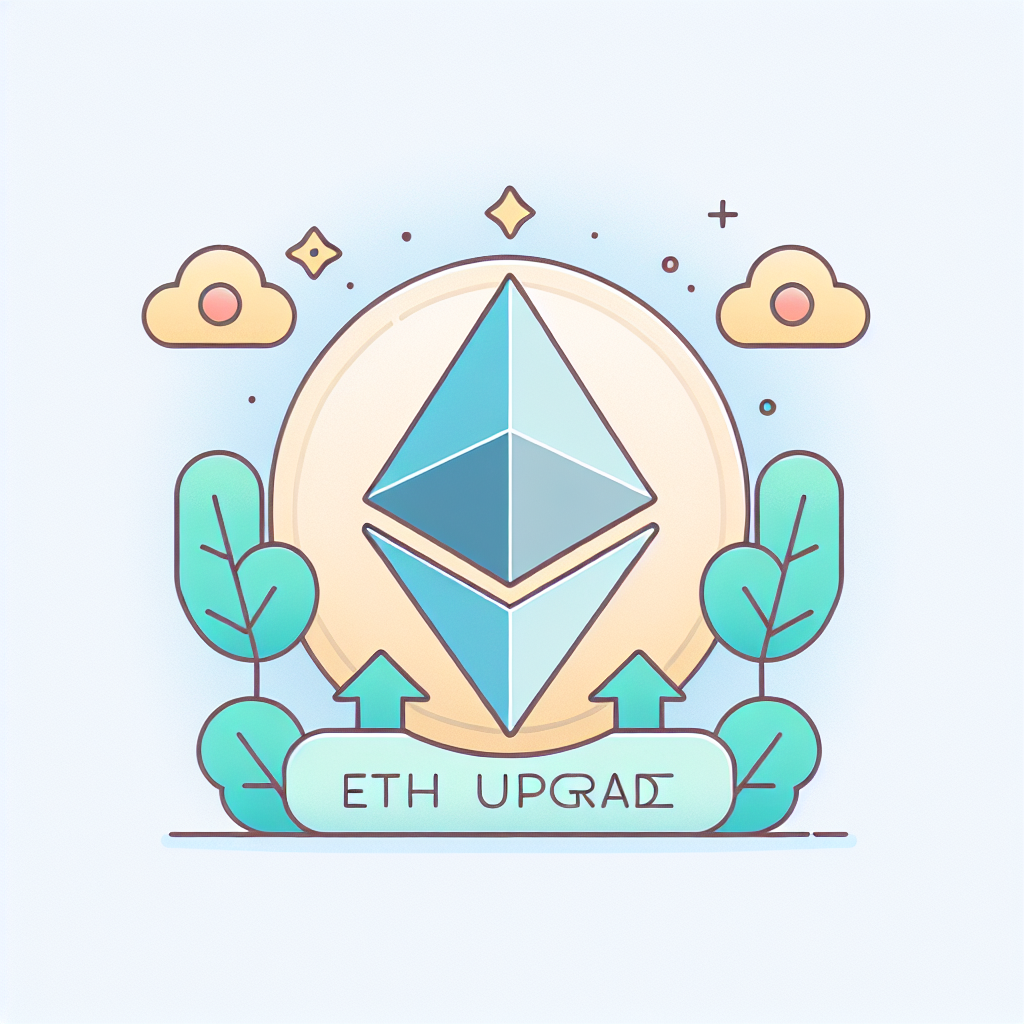 以太坊升级, clean and minimalist design, high quality, suitable for blog post, no text or watermarks