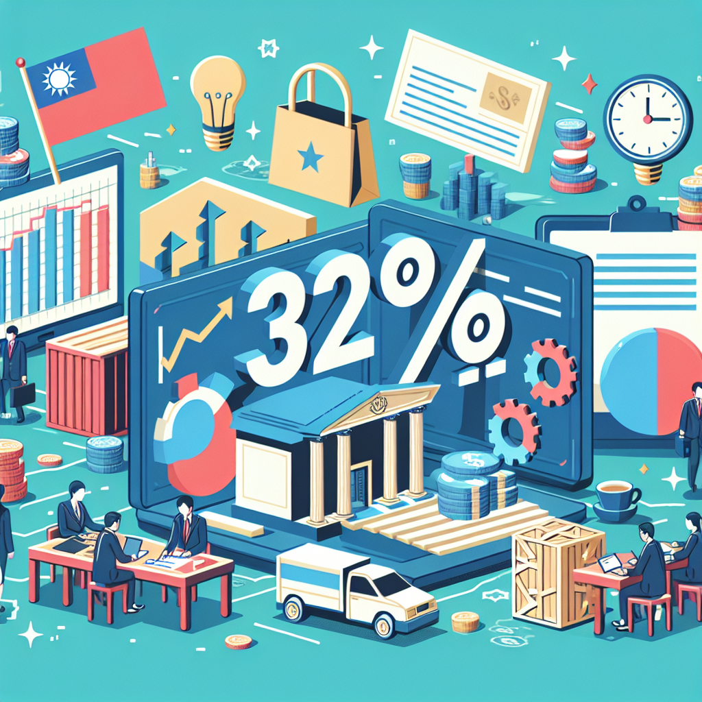 台灣關稅32%版上釘釘？黃珊珊看首波名單剩3國：賴政府要黑箱到哪時候, professional blog illustration, high quality, suitable for blog post, no text or watermarks
