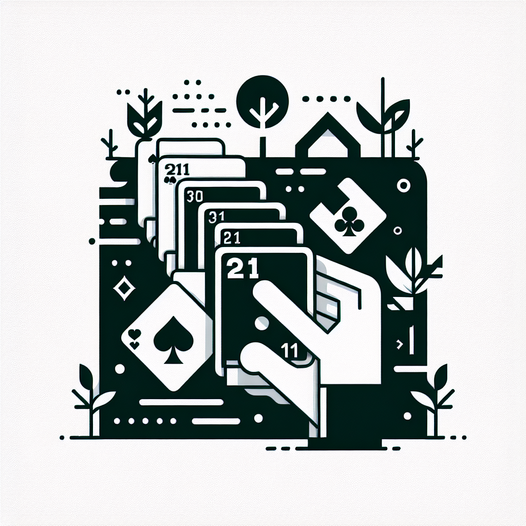 21點玩法, clean and minimalist design, high quality, suitable for blog post, no text or watermarks