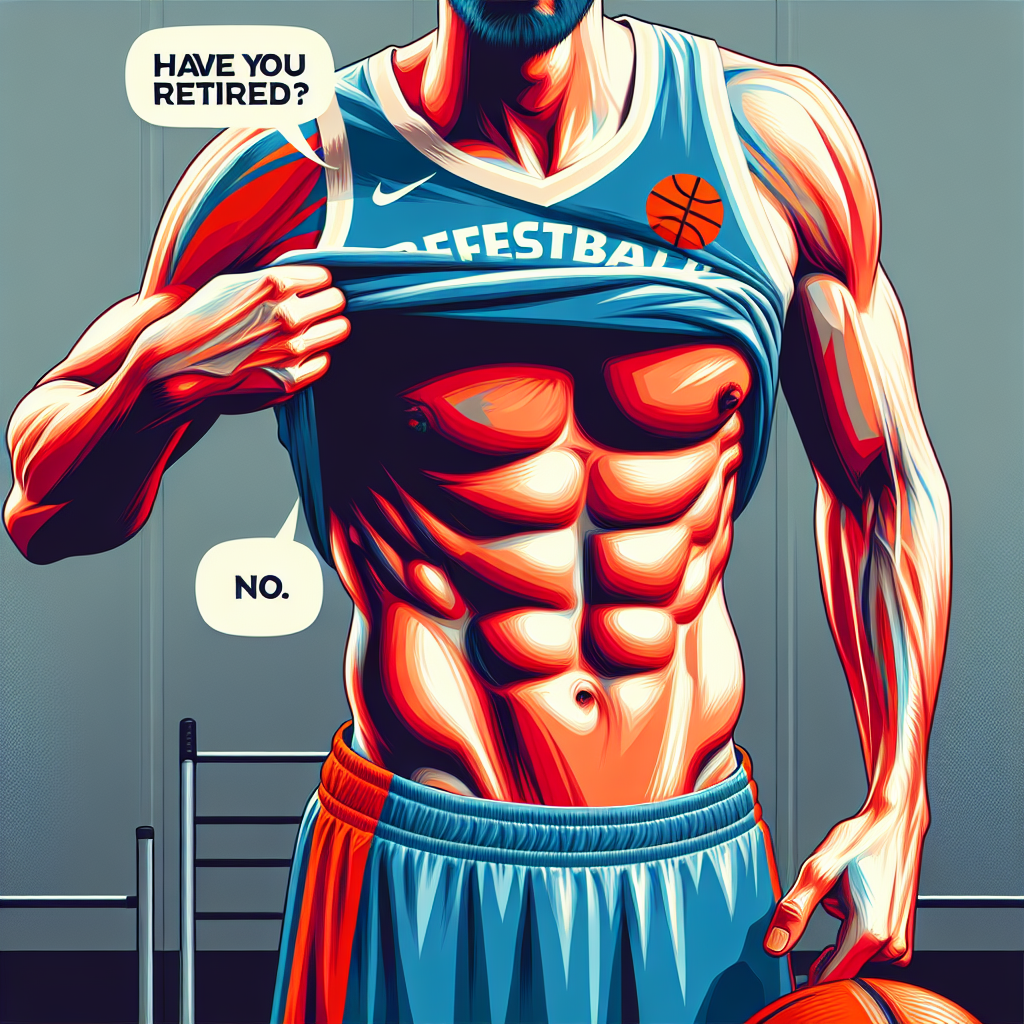 NBA》休賽季曬肌肉照被問「退休了嗎？」　Simmons親自回應：No, modern digital art style, high quality, suitable for blog post, no text or watermarks