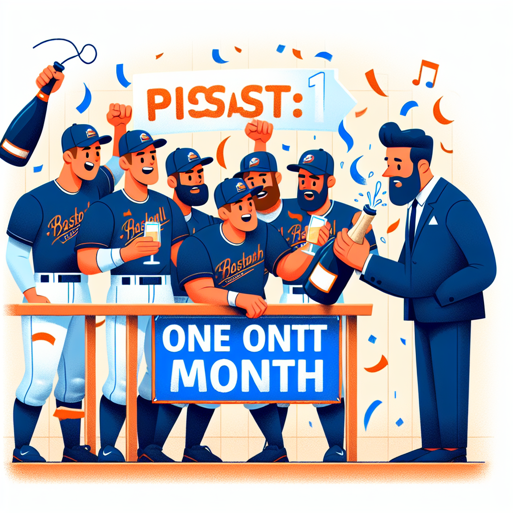 道奇闖季後賽開香檳小慶祝　柯蕭謝幕喊話：還有1個月一起拚搏！, professional blog illustration, high quality, suitable for blog post, no text or watermarks