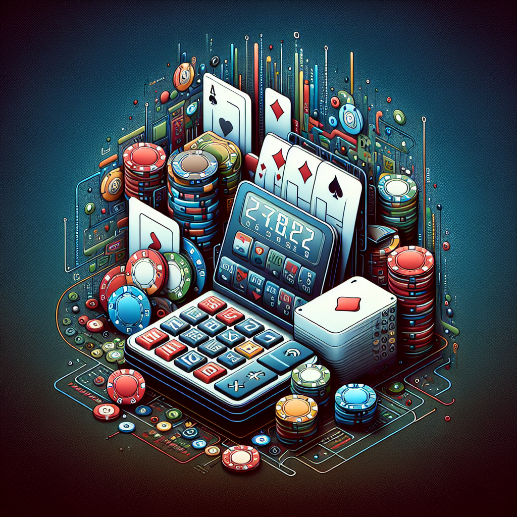 德州撲克勝率計算器, modern digital art style, high quality, suitable for blog post, no text or watermarks