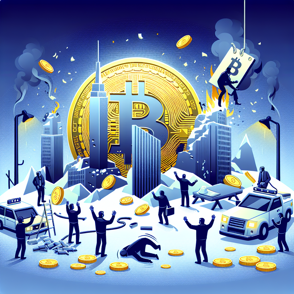 比特幣為何觸及10.3萬美元？本週百億爆倉引發ETF資金大撤出, modern digital art style, high quality, suitable for blog post, no text or watermarks